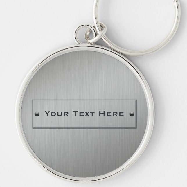 Metal Look custom premium key chain (Front)