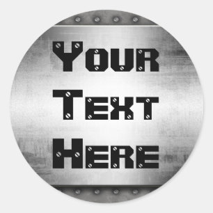Metal Look Grunge Stickers