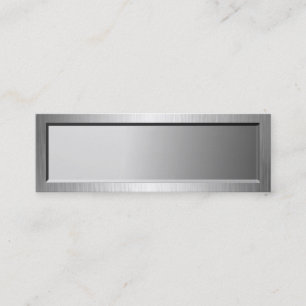 Metal Look Nameplate Business Cards