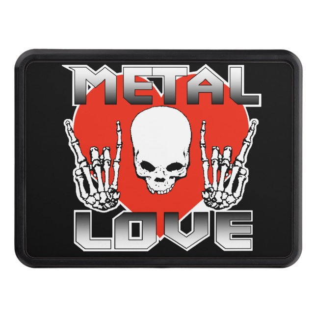 Metal Love Tow Hitch Cover (Front)