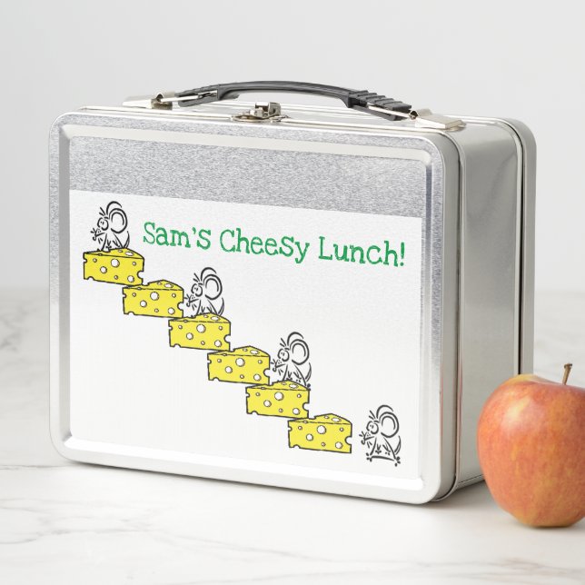 Metal Lunch Box Cheesy Lunch Mice Mouse  (In Situ)