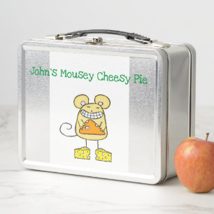 Metal Lunch Box Mousey Cheesy Pie Pizza 