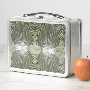 Metal Lunch Box - Peacock Feathers