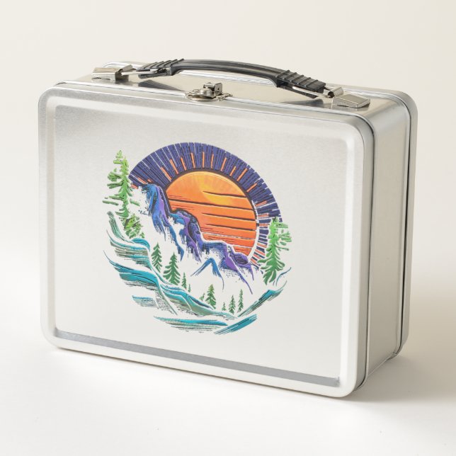 Metal lunch box unique design (Front)