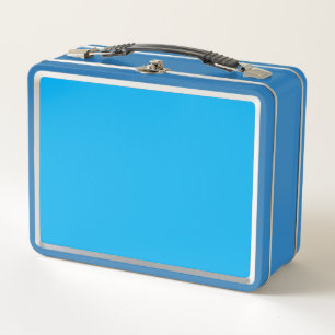 Metal Lunchbox Light Blue Classic Durable