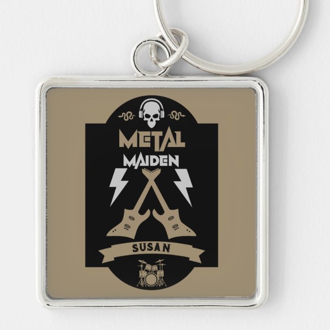 Metal Maiden Music Keychain (Front)