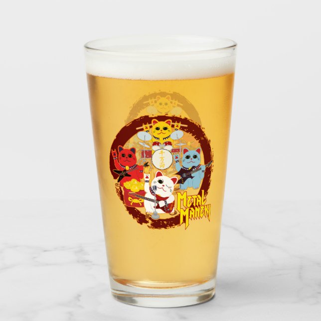 Metal Maneki Glass (Back Filled)