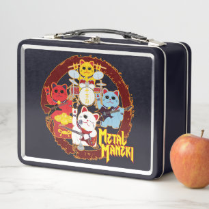 Metal Maneki Lunch Box