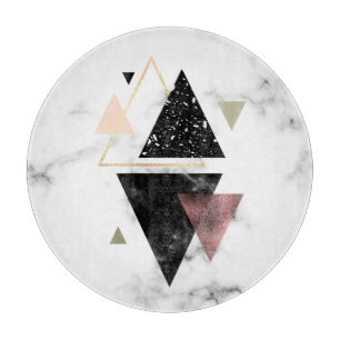 Metal Marble Geometric Design Cutting Board