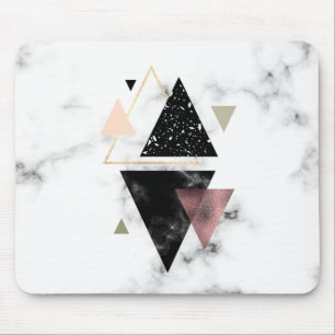Metal Marble Geometric Design Mouse Pad