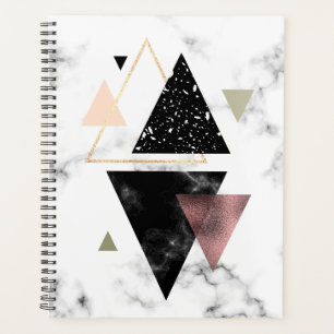 Metal Marble Geometric Design Planner