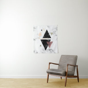 Metal Marble Geometric Design Tapestry