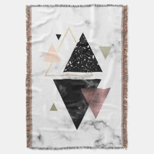 Metal Marble Geometric Design Throw Blanket
