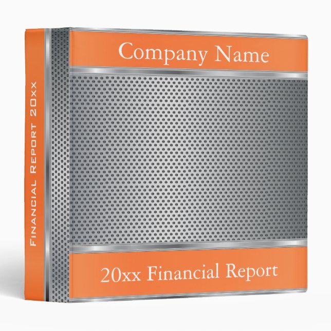 Metal Mesh Company Style | DIY Text | Orange Binder (Front/Spine)