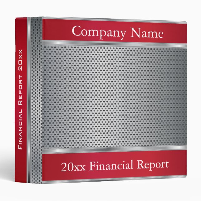 Metal Mesh Company Style | DIY Text |  Red Binder (Front/Spine)