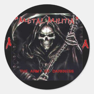 Metal Militia Logo, Metal Militia Classic Round Sticker