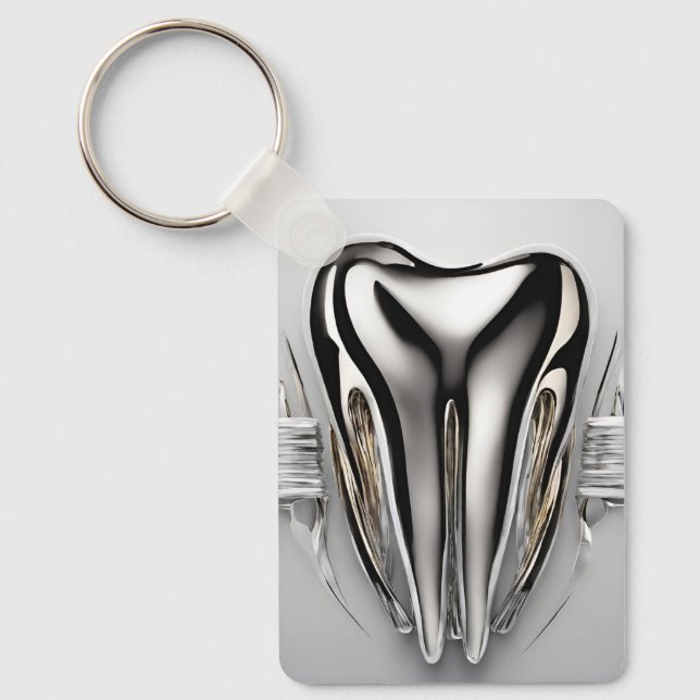 Metal Molar Keychain (Front)