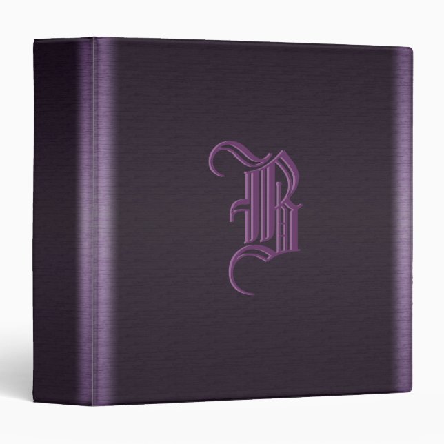 Metal monogram binder (Front/Spine)