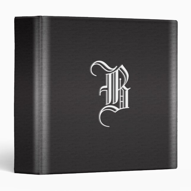 Metal monogram binder (Front/Spine)
