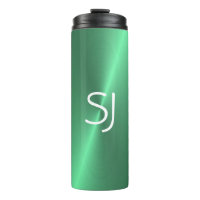 Metal monogram green shiny