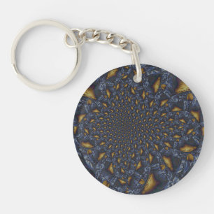 Métal Moulé or et argent bleu