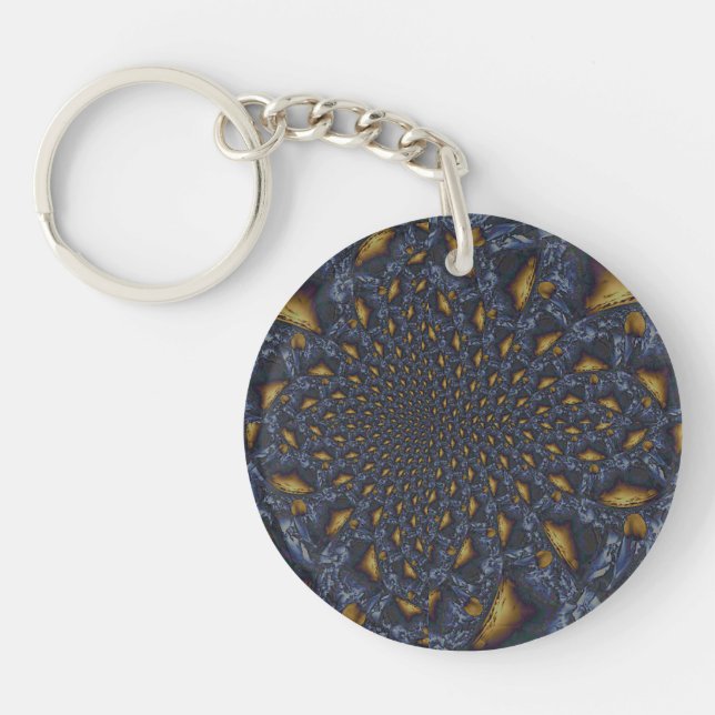 Métal Moulé or et argent bleu (Devant)