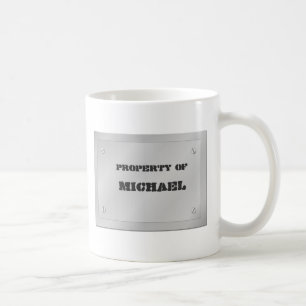 Metal Name Plate Coffee Mug