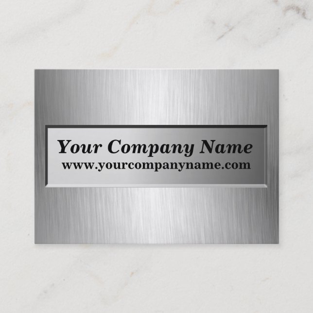 Metal Nameplate Company Business Cards (Front)