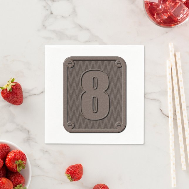Metal Number Eight Paper Napkins (Creator Uploaded)