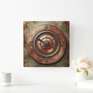 metal object  square wall clock