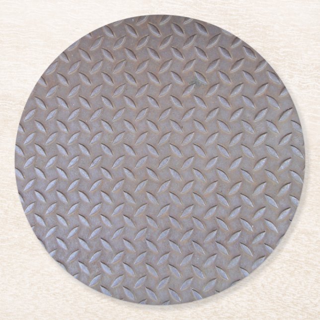 Metal optics round paper coaster (Front)