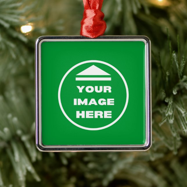 Metal Ornament - Personalized - Add Image / Text  (Tree)