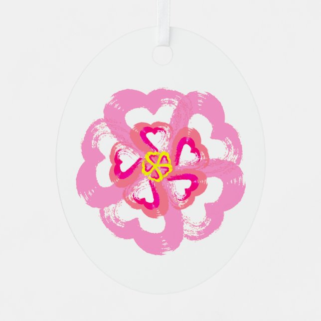Métal Ornement du coeur en fleurs (Recto)
