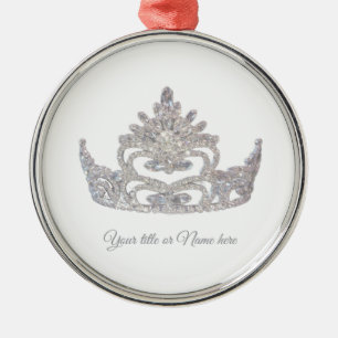 Métal Ornement en verre de couronne de Noël Mme America