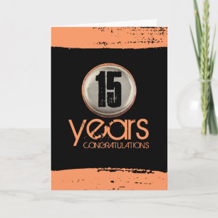 Metal paint universal employee anniversary card