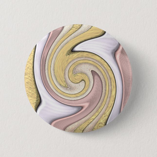 Metal pattern with shine 2 inch round button (Front)