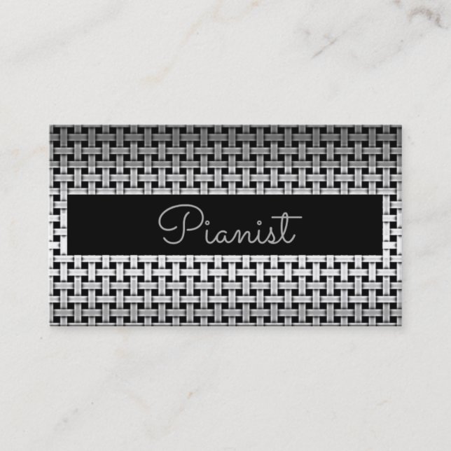 Metal Pianist Business Card (Front)