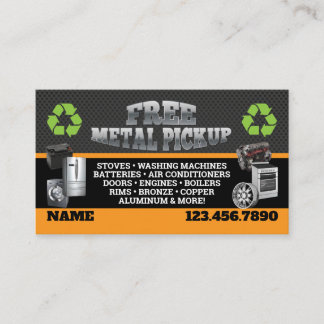 Metal Pick up Business Cards - English-Spanish