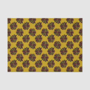 Metal Poinsettia Flowers-10-Red-Gold-TISSUE WRAP Tissue Paper
