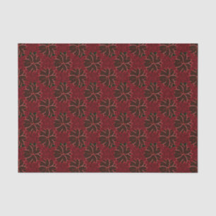 Metal Poinsettia Flowers-6-Red-TISSUE WRAP Tissue Paper