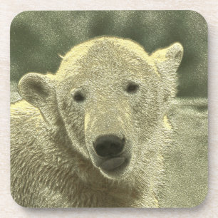metal polar bear coaster