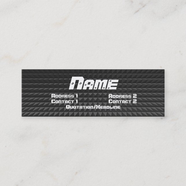 Metal profile card (Front)