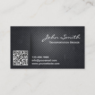 Metal QR Code Transportation Broker Business Card