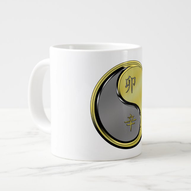 Metal Rabbit Large Coffee Mug (Front Left)