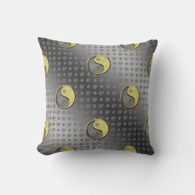Metal Rabbit Throw Pillow (Front)