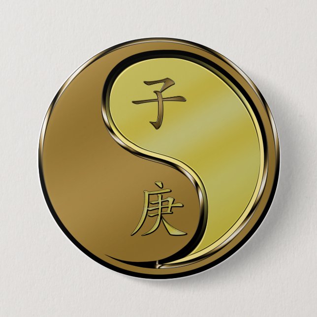 Metal Rat 3 Inch Round Button (Front)