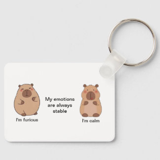 Metal Rectangle Keychain with bear car