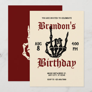 Metal Rock Birthday Invitation