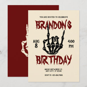 Metal Rock Birthday Invitation
