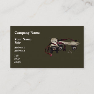 Metal Roller Skates With Key Business Card